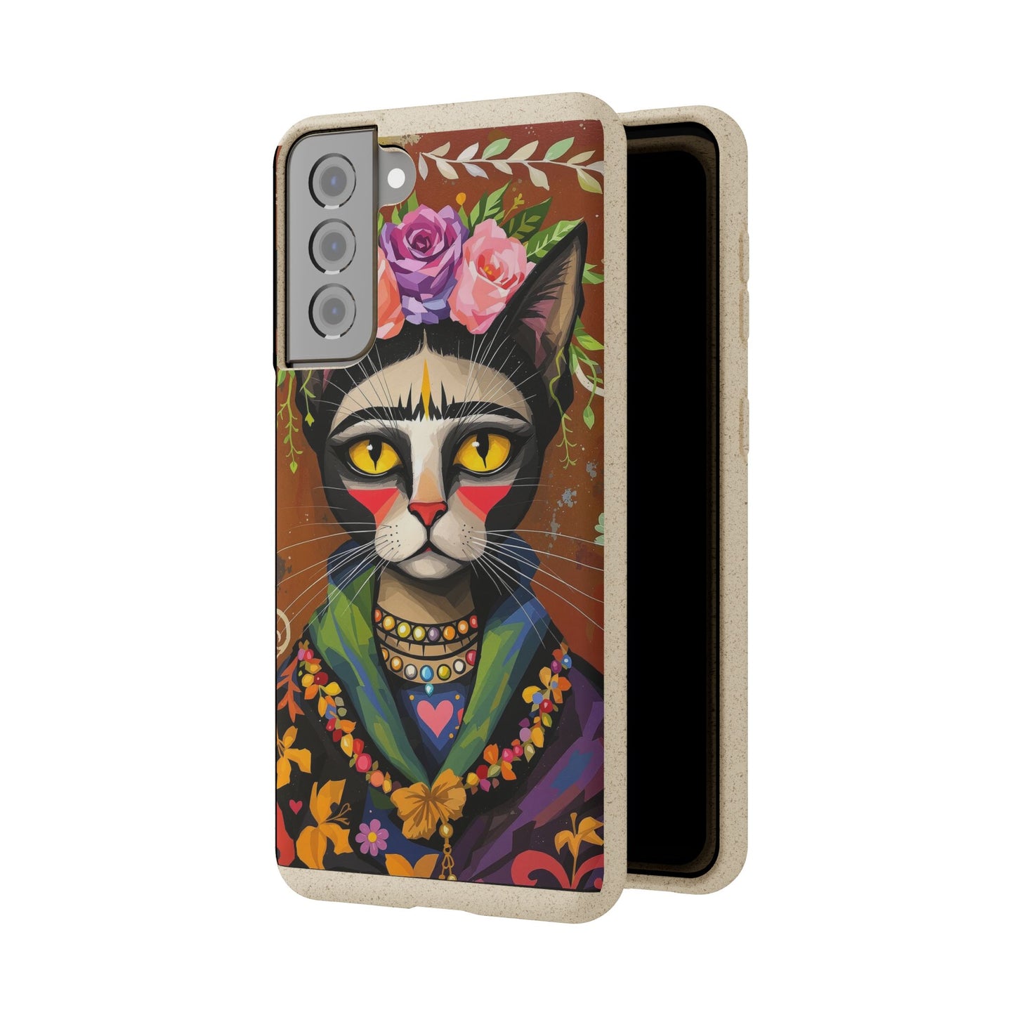 Phone Case - Frida Kahlo Cat, Eco Biodegradable