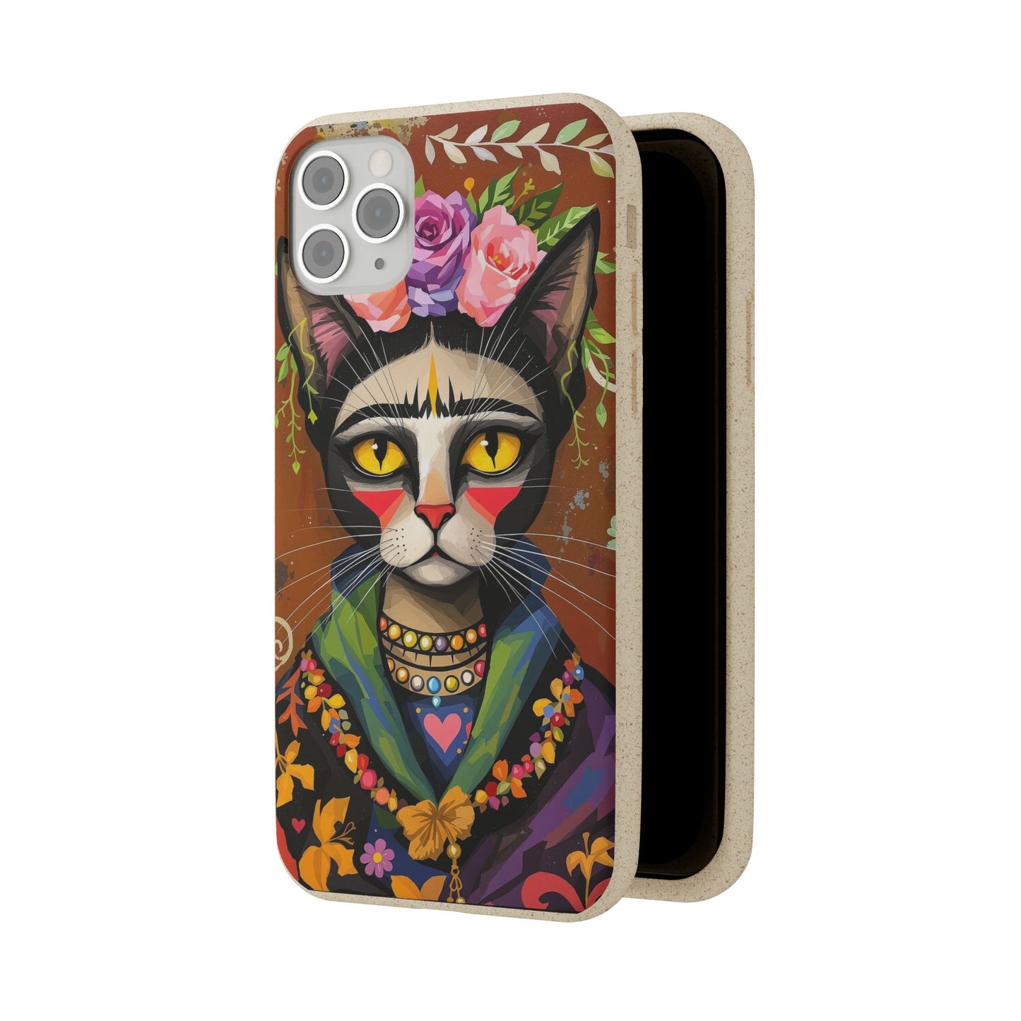 Phone Case - Frida Kahlo Cat, Eco Biodegradable