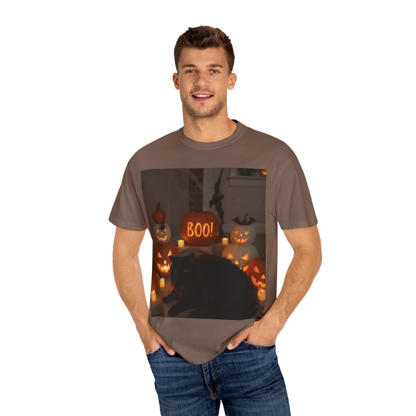 Spooky Cat T-Shirt, Halloween Shirt, Unisex Tee, Boo Graphic Tee, Fall Fashion, Pet Lover Gift