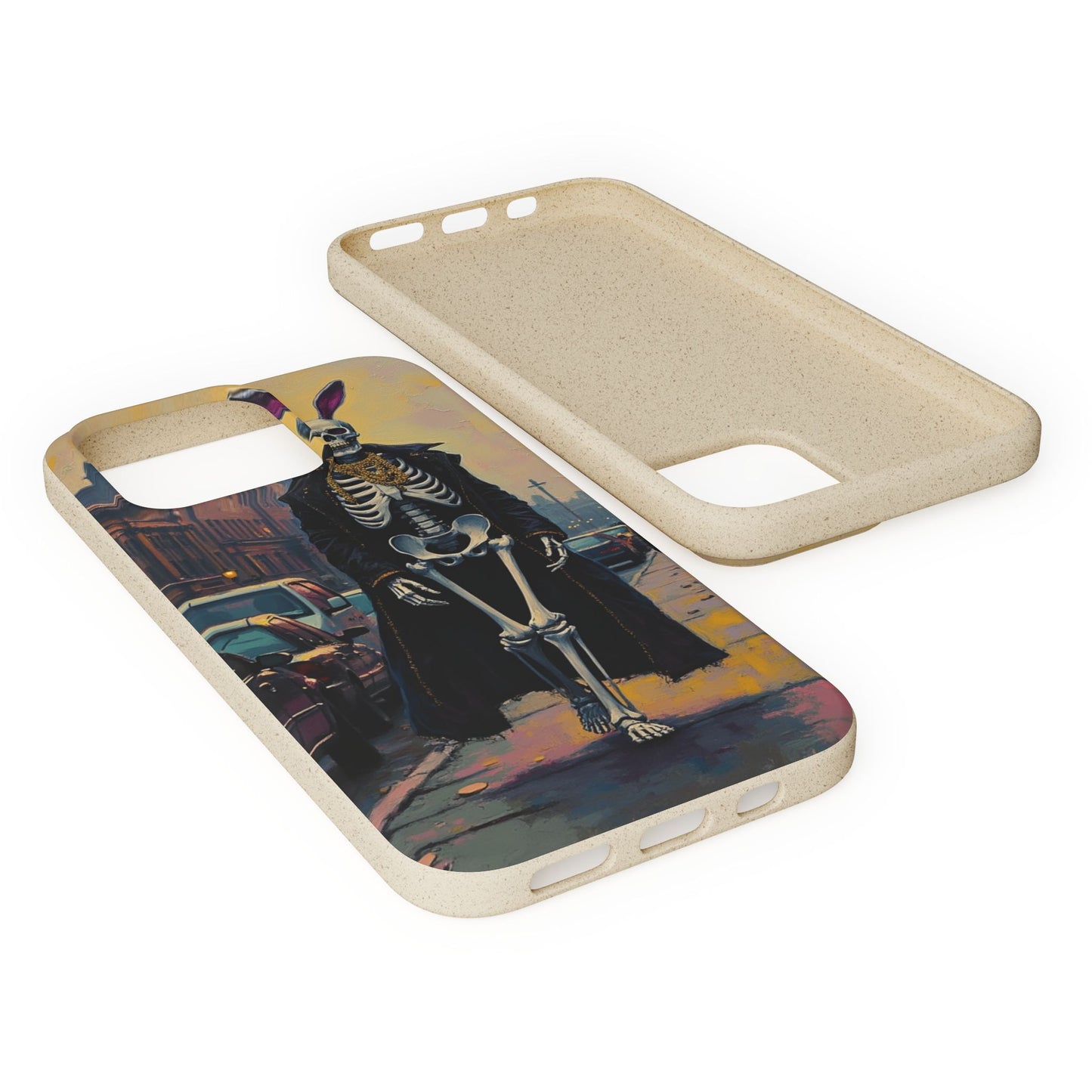 Skeleton Bunny Phone Case - Biodegradable Eco-Friendly Halloween Cover