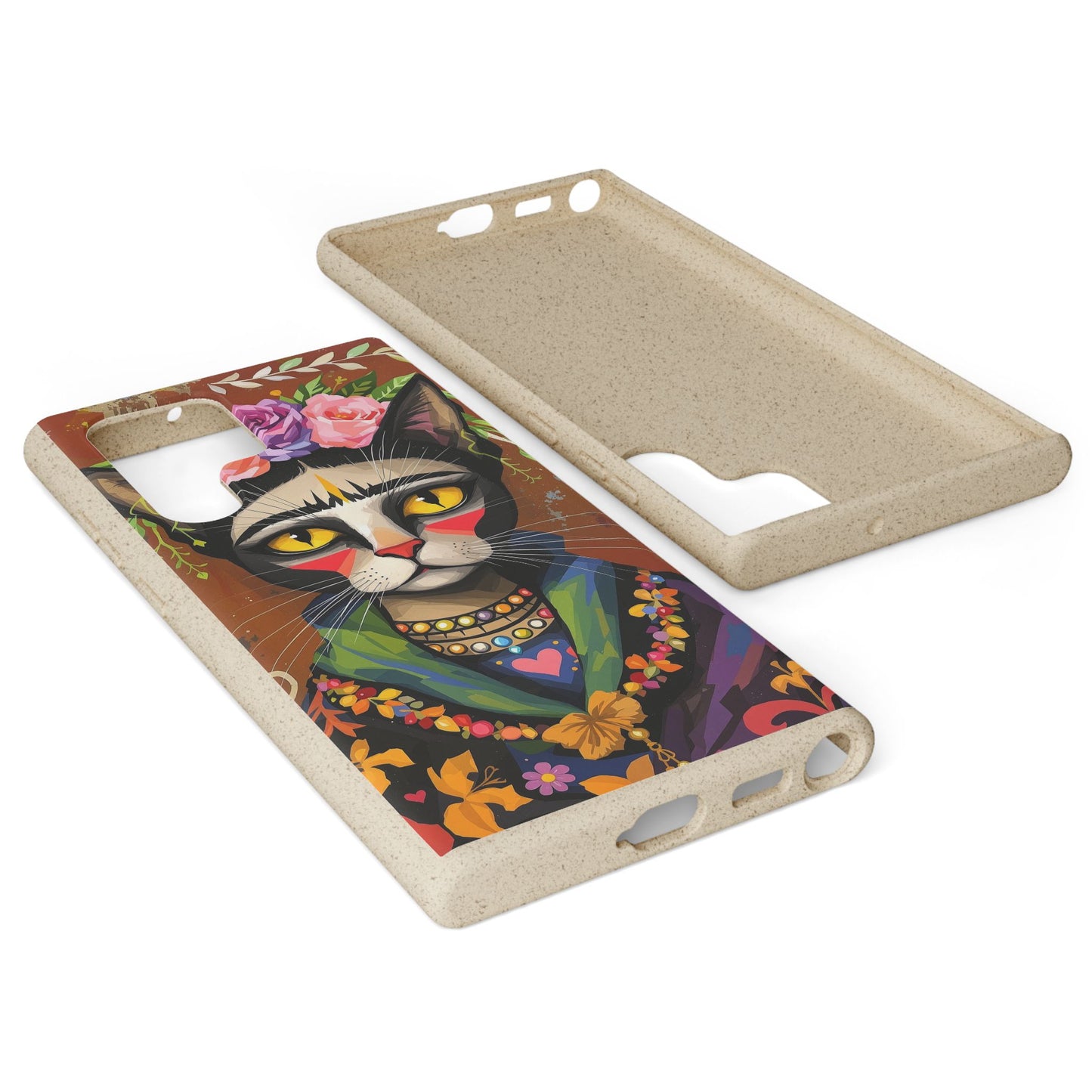 Phone Case - Frida Kahlo Cat, Eco Biodegradable