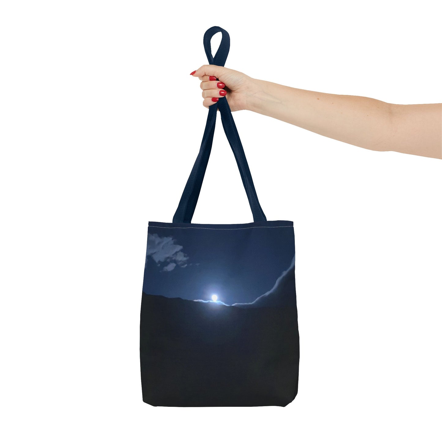 Norwegian Fjord Moon Tote Bag