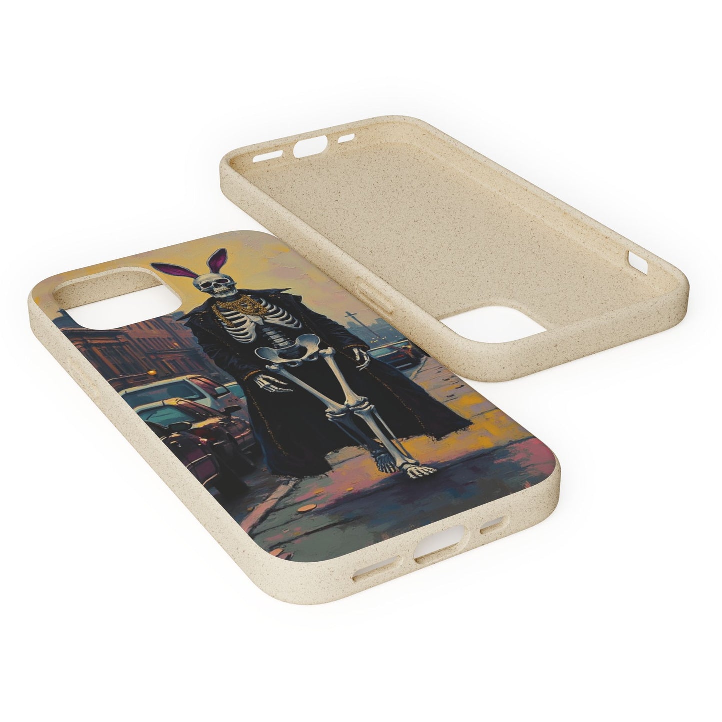 Skeleton Bunny Phone Case - Biodegradable Eco-Friendly Halloween Cover