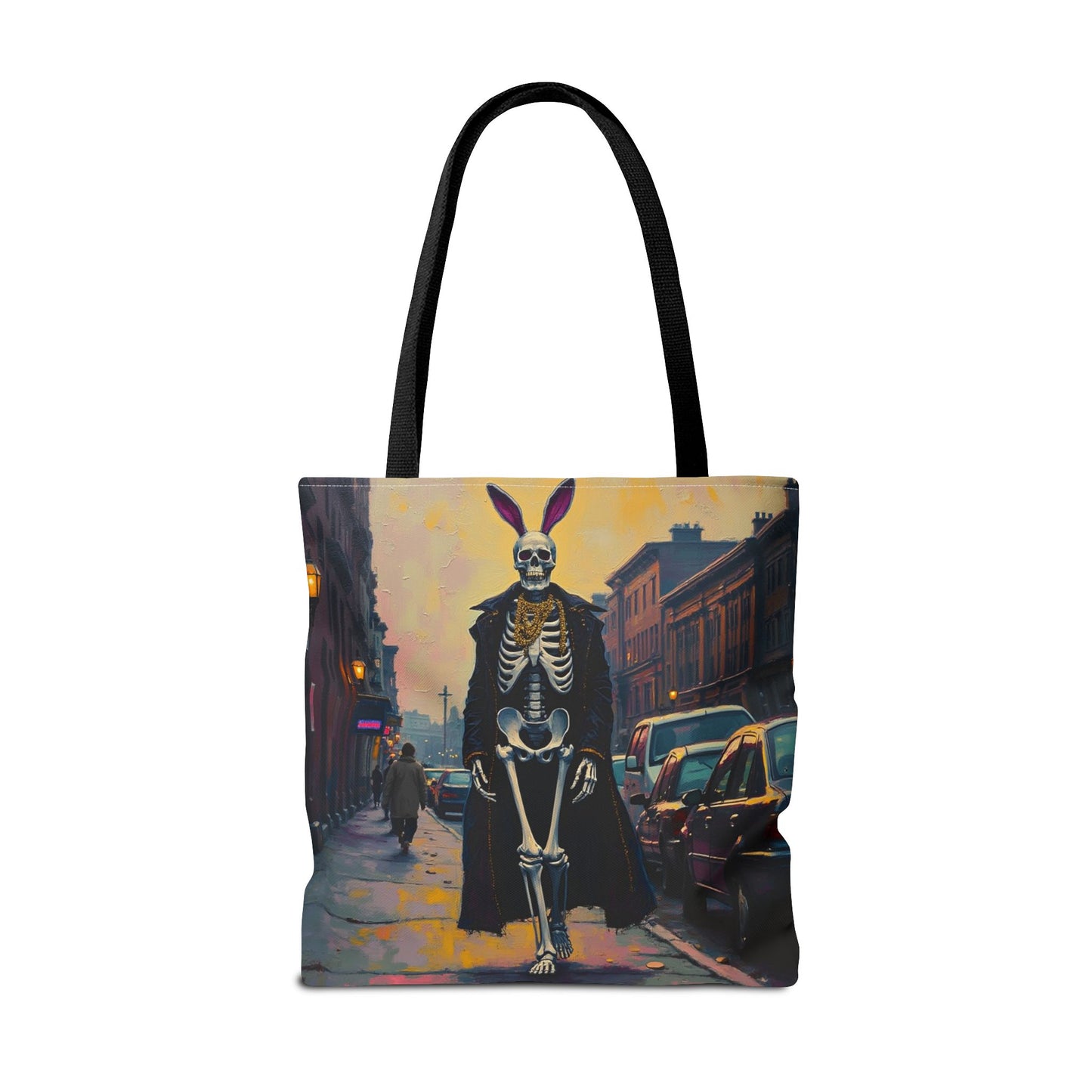 Tote Bag Andy Warhol Style Skeleton Halloween Bunny