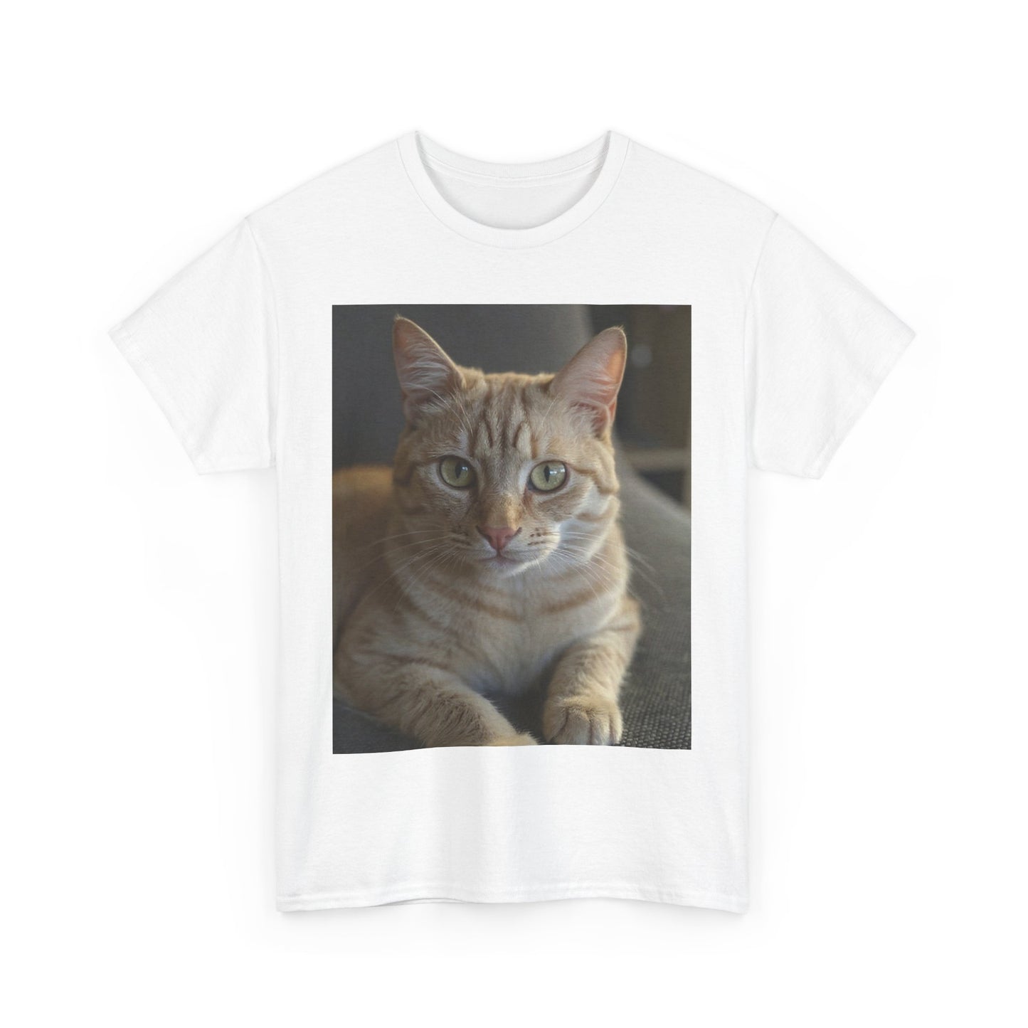 Cute Cat Unisex Heavy Cotton Tee, Cat Lover Gift, Pet Owner Apparel, Animal T-Shirt, Weekend Casual Wear, Birthday Gift