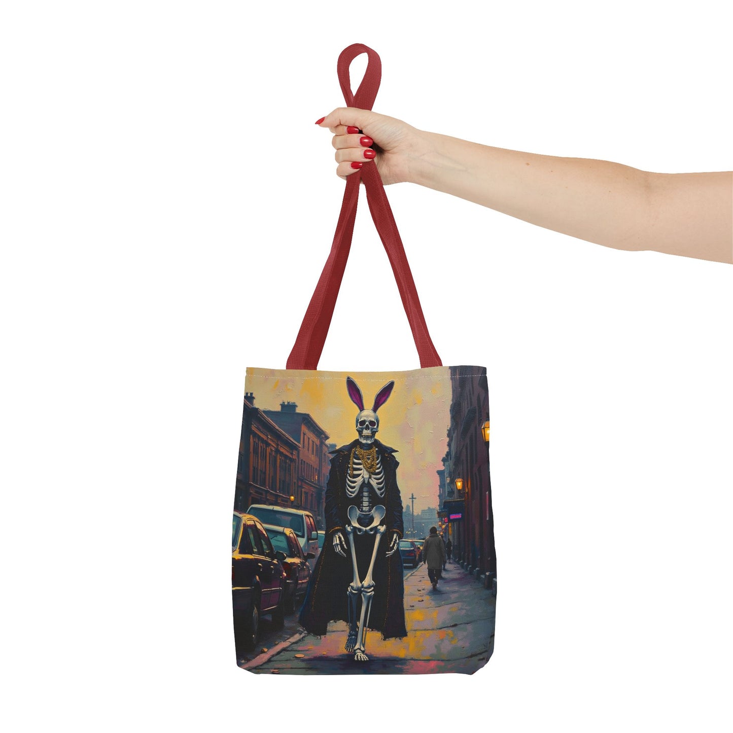 Tote Bag Andy Warhol Style Skeleton Halloween Bunny