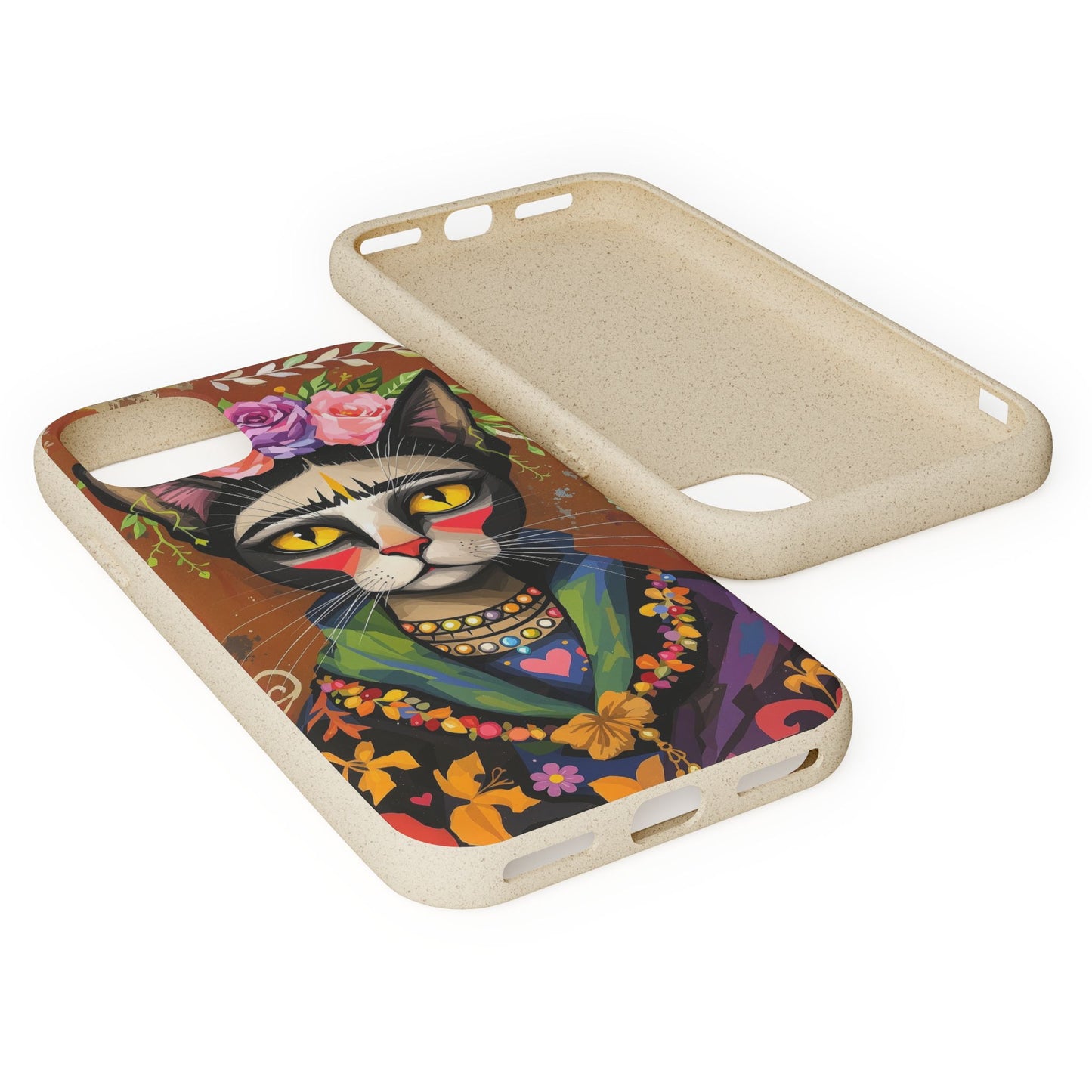 Phone Case - Frida Kahlo Cat, Eco Biodegradable