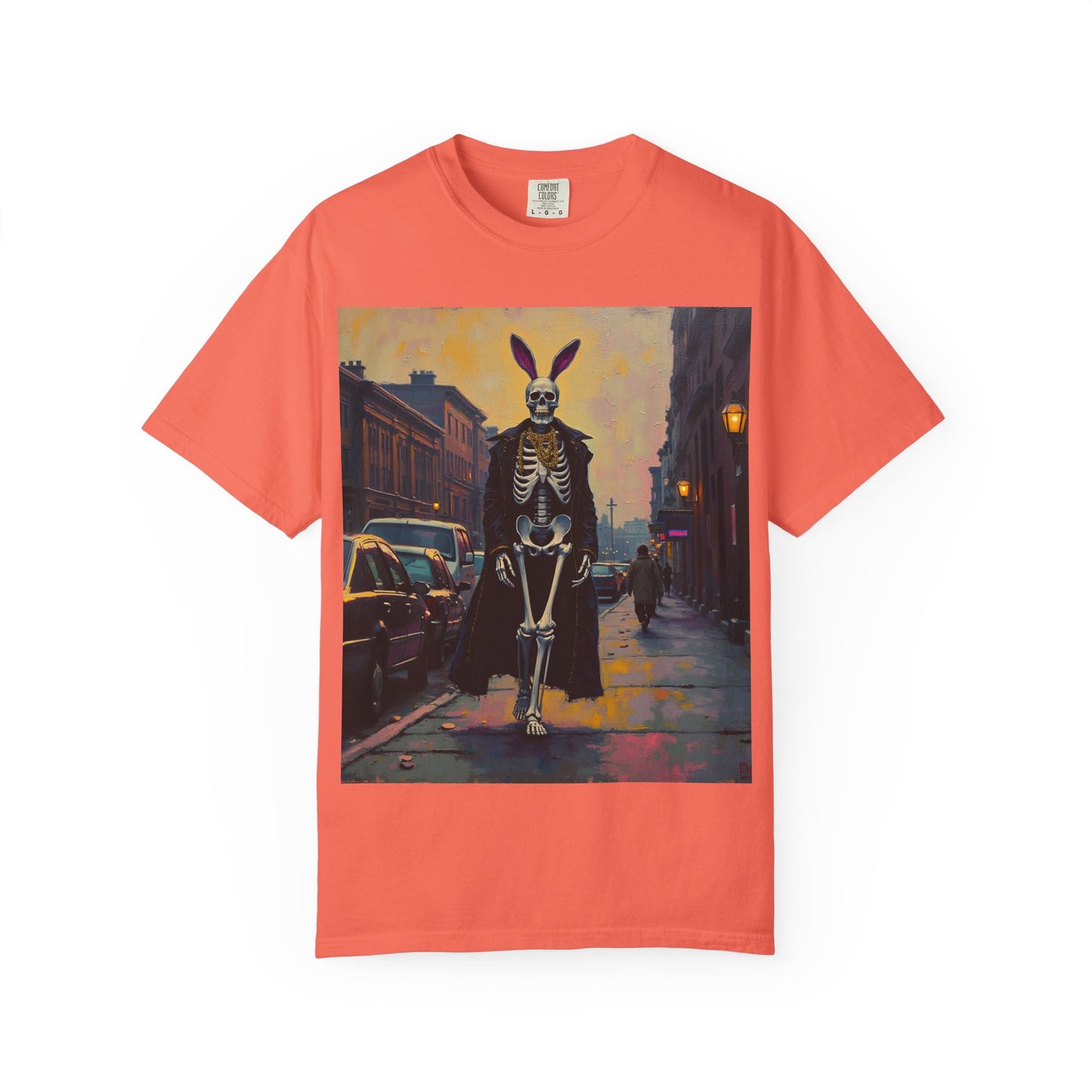 Skeleton Bunny Unisex T-Shirt, Cool Halloween Tee, Vintage Style Shirt, Spooky Fashion, Casual Wear, Gift for Men and Women
