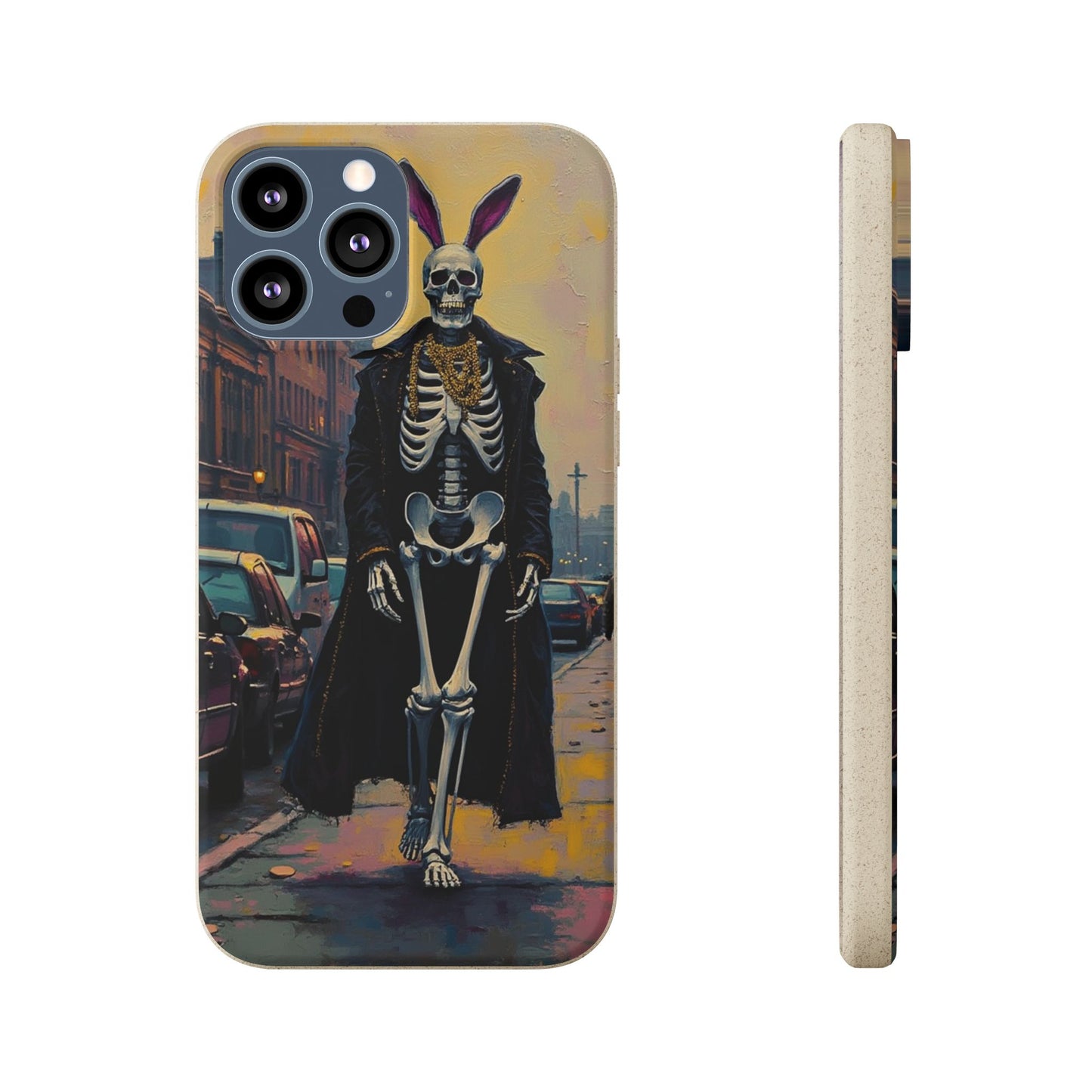 Skeleton Bunny Phone Case - Biodegradable Eco-Friendly Halloween Cover