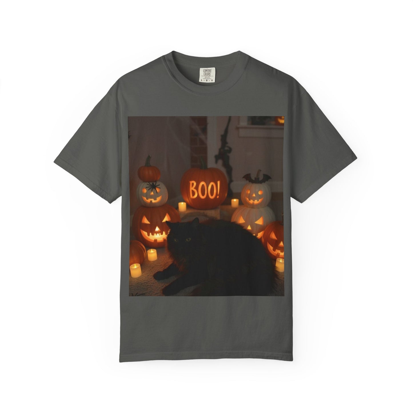 Spooky Cat T-Shirt, Halloween Shirt, Unisex Tee, Boo Graphic Tee, Fall Fashion, Pet Lover Gift