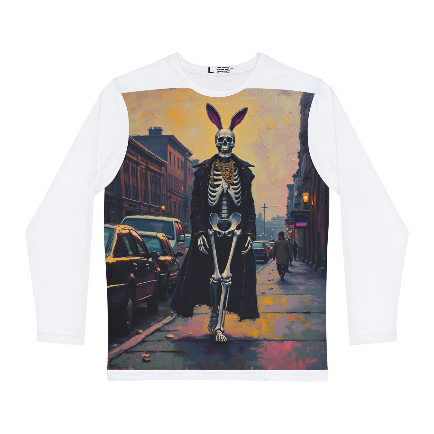 Long Sleeve Shirt Andy Warhol Style Halloween Bunny Men's