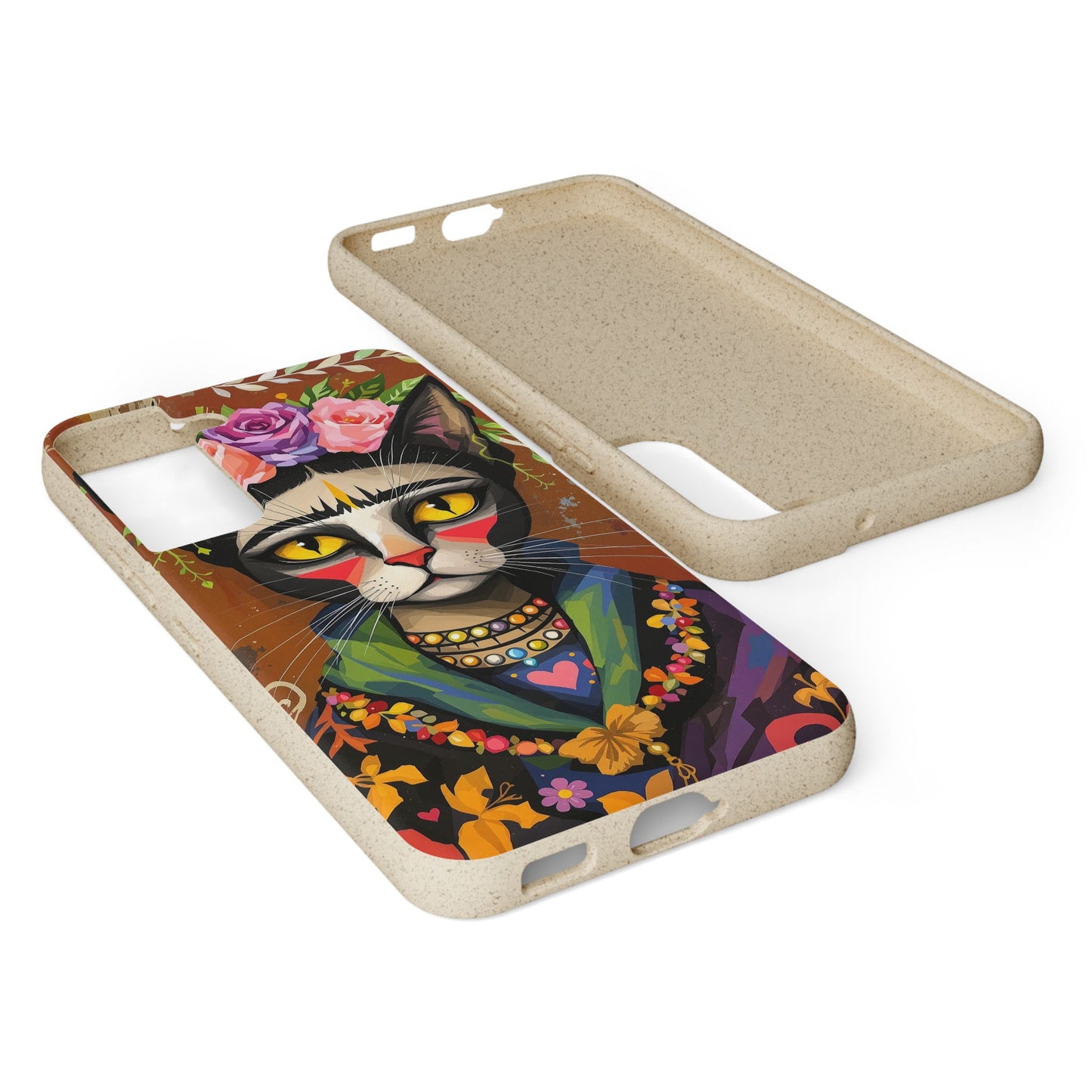 Phone Case - Frida Kahlo Cat, Eco Biodegradable