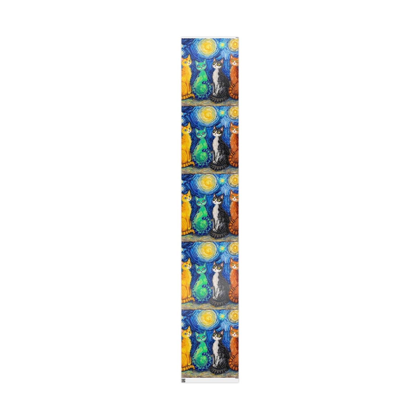 Gift Wrapping Paper - Van Gogh Cats Style Unique Design