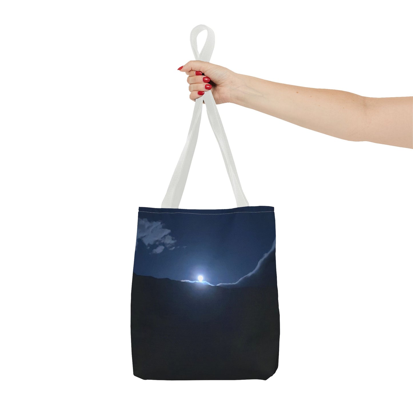 Norwegian Fjord Moon Tote Bag