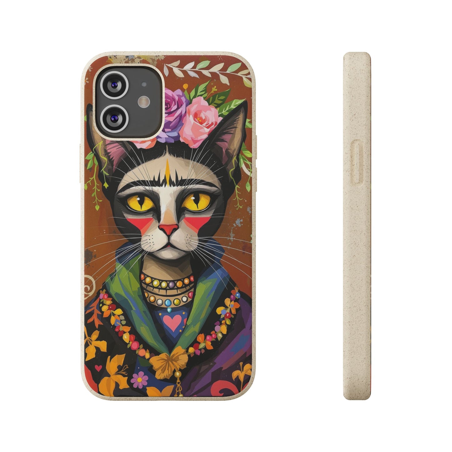 Phone Case - Frida Kahlo Cat, Eco Biodegradable