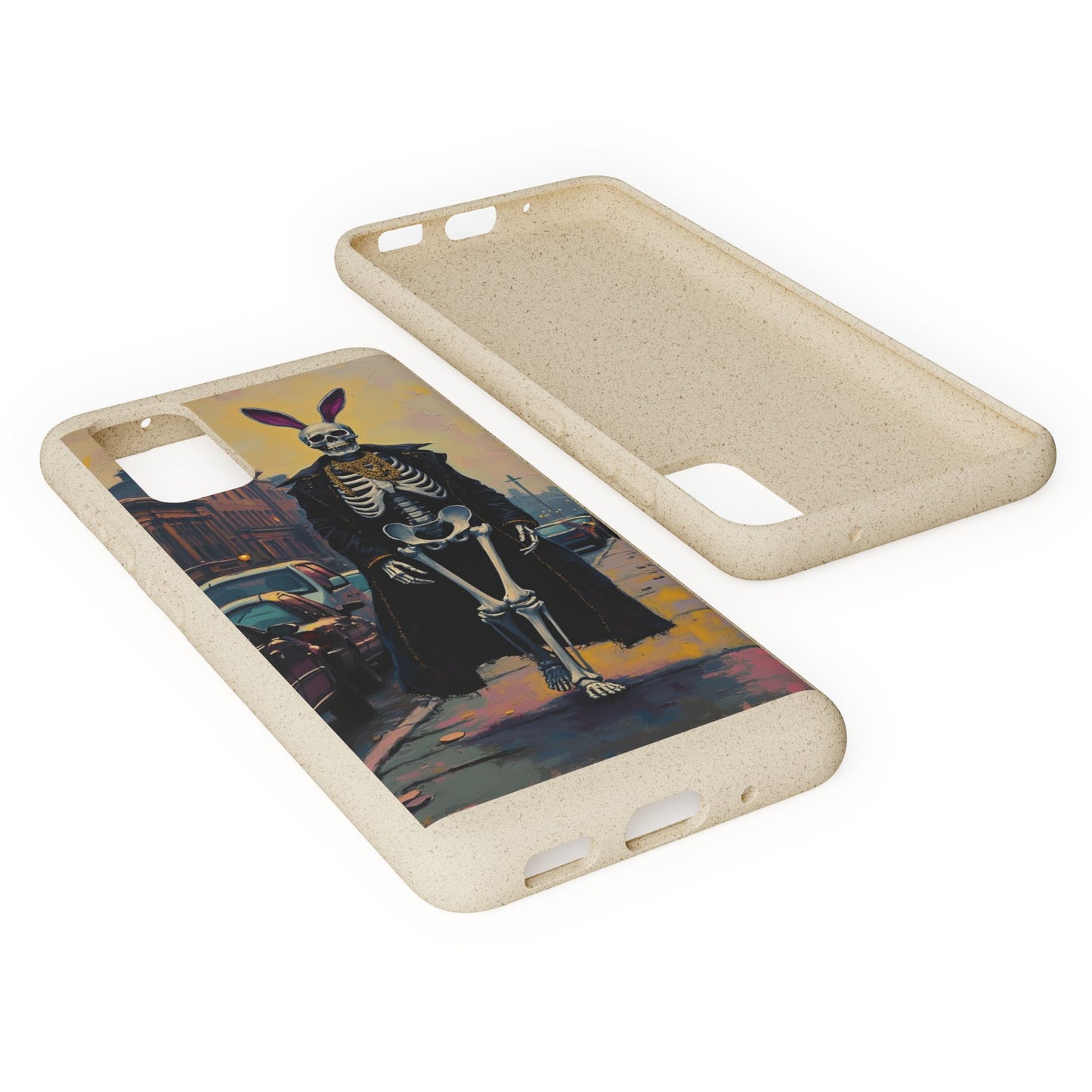 Skeleton Bunny Phone Case - Biodegradable Eco-Friendly Halloween Cover