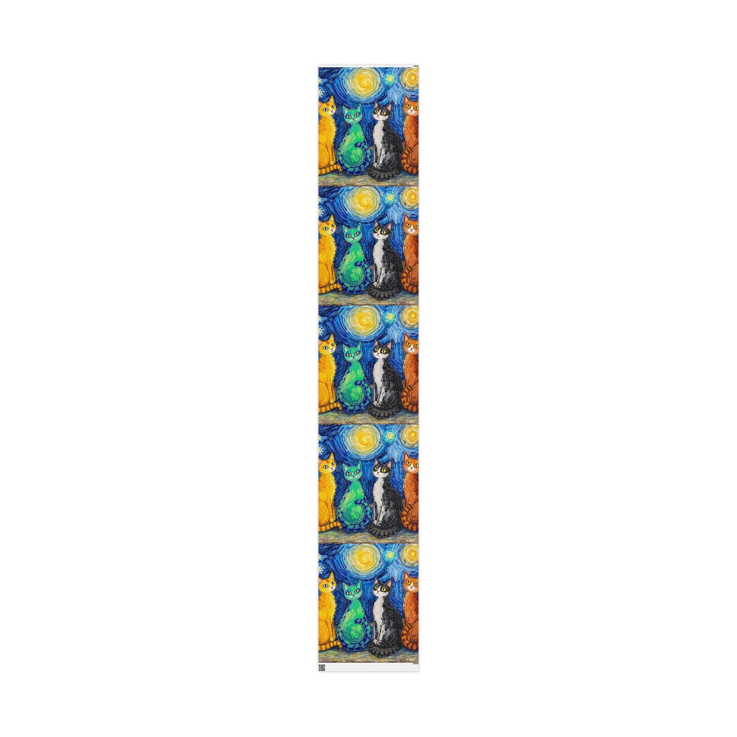 Gift Wrapping Paper - Van Gogh Cats Style Unique Design