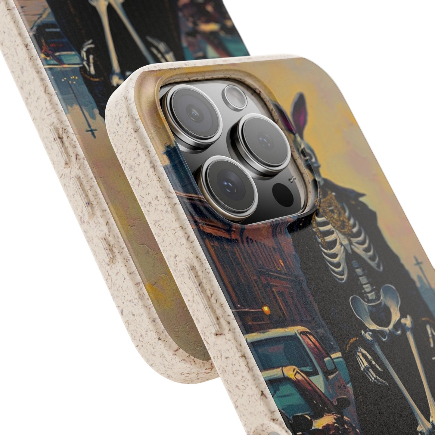 Skeleton Bunny Phone Case - Biodegradable Eco-Friendly Halloween Cover