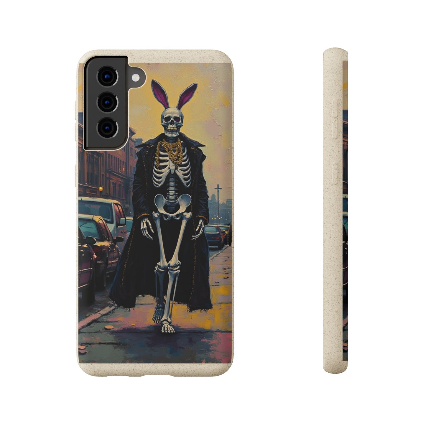Skeleton Bunny Phone Case - Biodegradable Eco-Friendly Halloween Cover