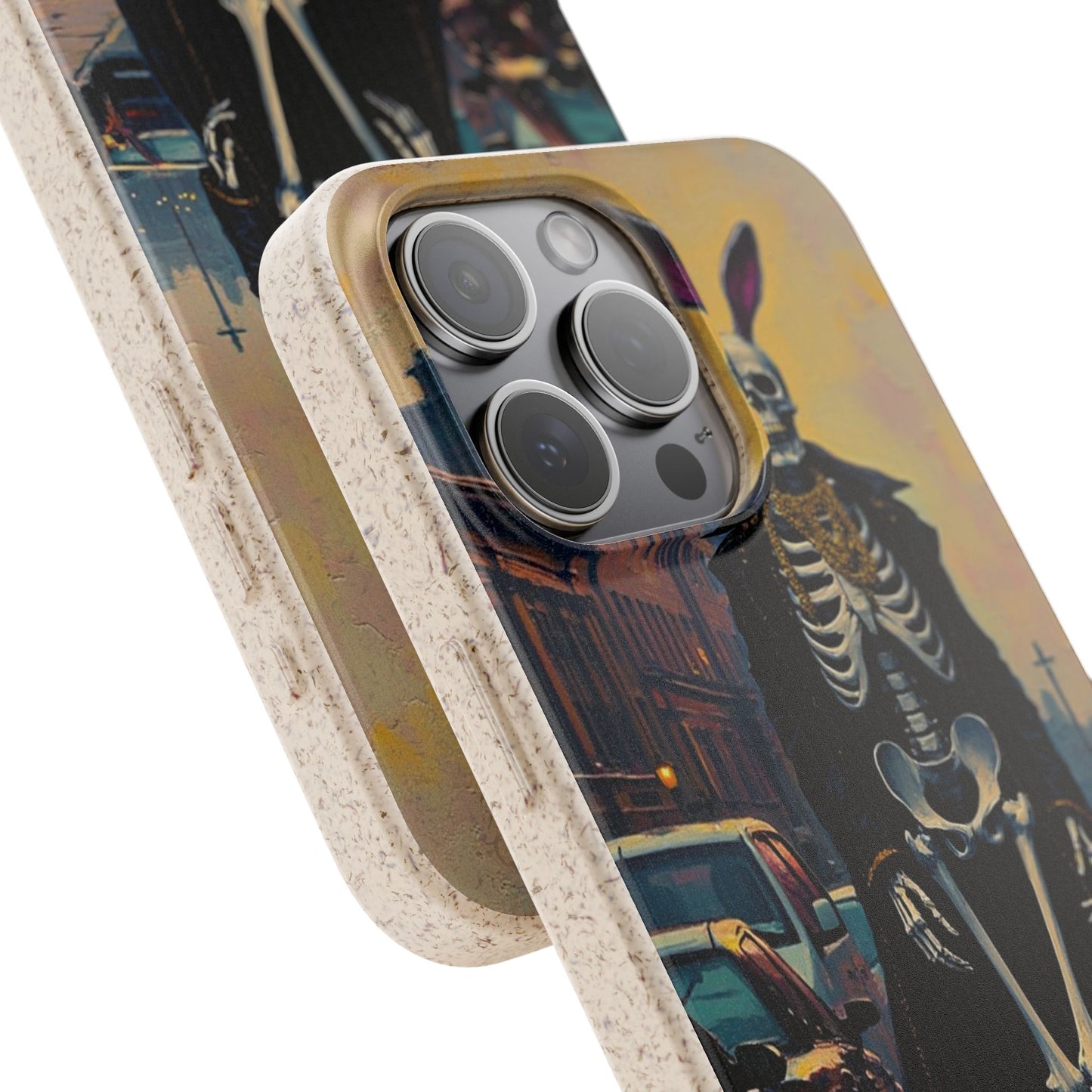 Skeleton Bunny Phone Case - Biodegradable Eco-Friendly Halloween Cover