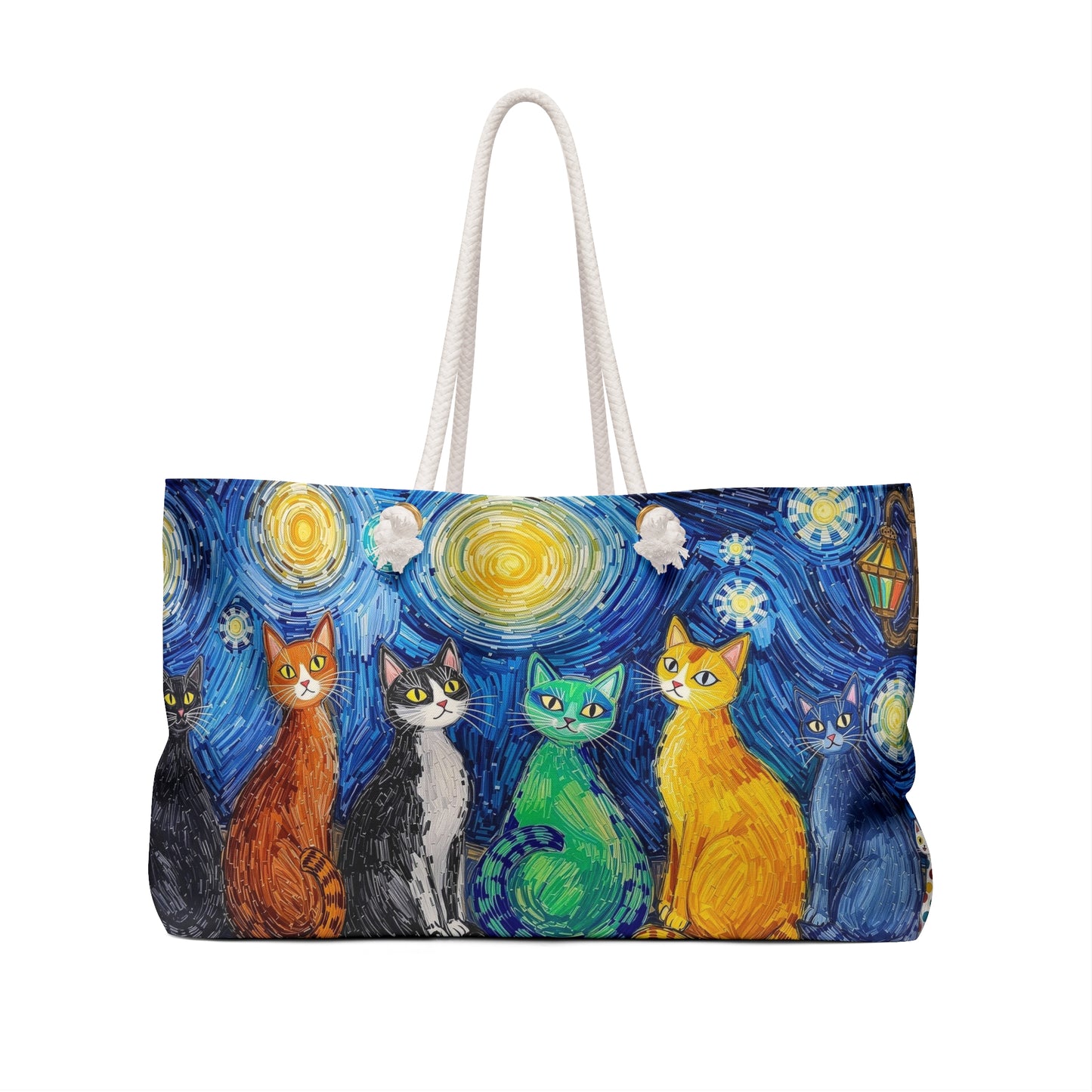 Weekender Bag - 'van Gogh' Cats Print