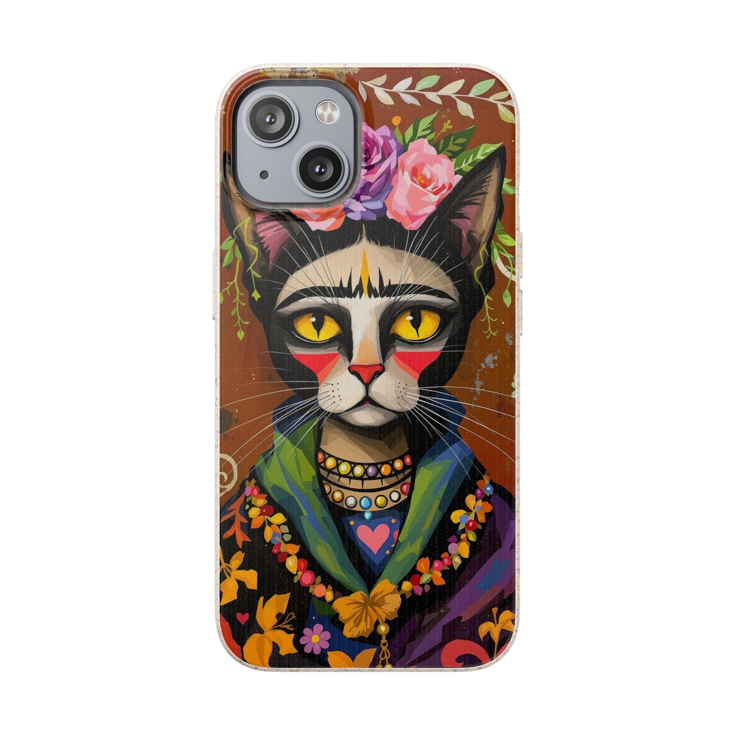 Phone Case - Frida Kahlo Cat, Eco Biodegradable