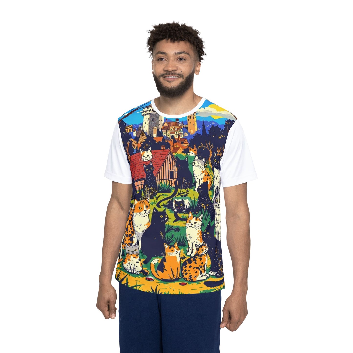 Sports Jersey Cat City Impressionism Style