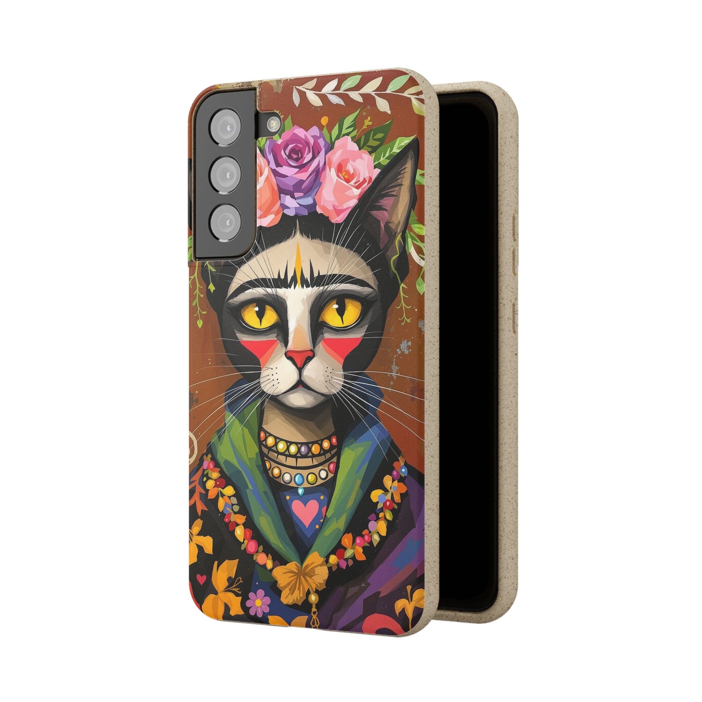 Phone Case - Frida Kahlo Cat, Eco Biodegradable