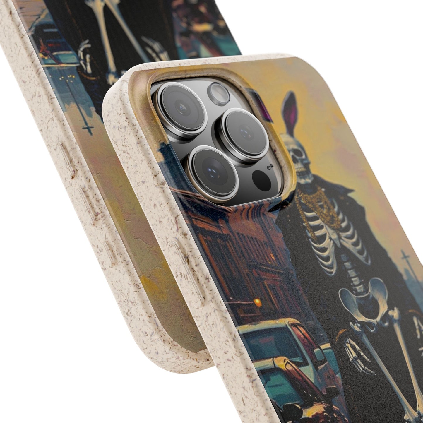 Skeleton Bunny Phone Case - Biodegradable Eco-Friendly Halloween Cover