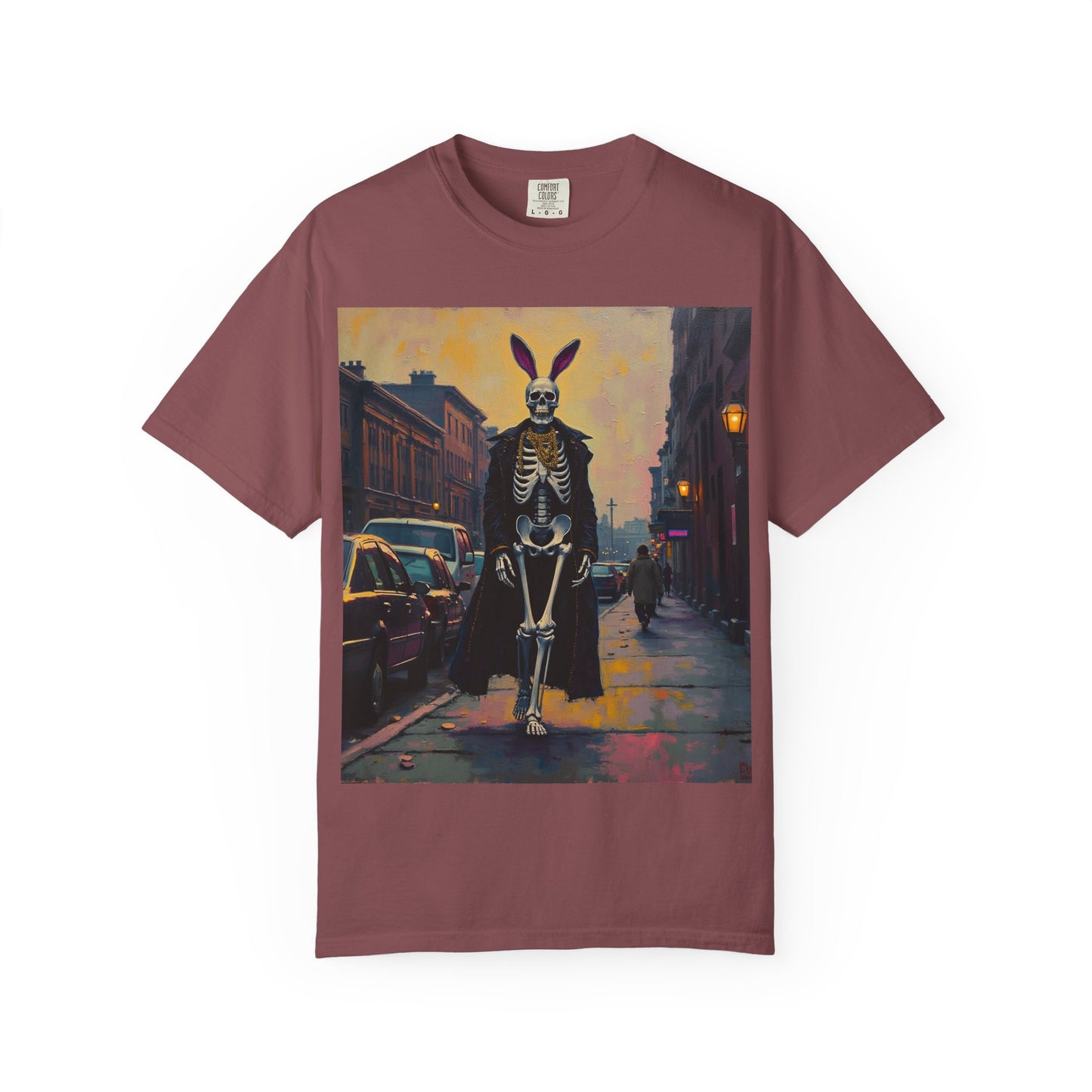 Skeleton Bunny Unisex T-Shirt, Cool Halloween Tee, Vintage Style Shirt, Spooky Fashion, Casual Wear, Gift for Men and Women