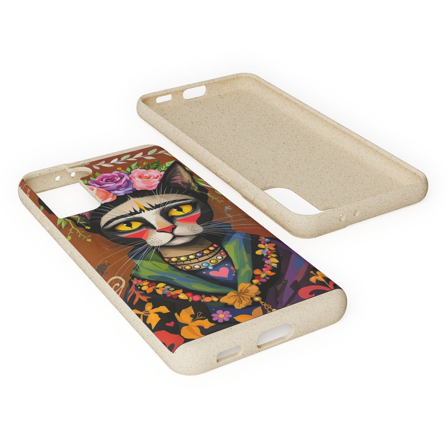 Phone Case - Frida Kahlo Cat, Eco Biodegradable