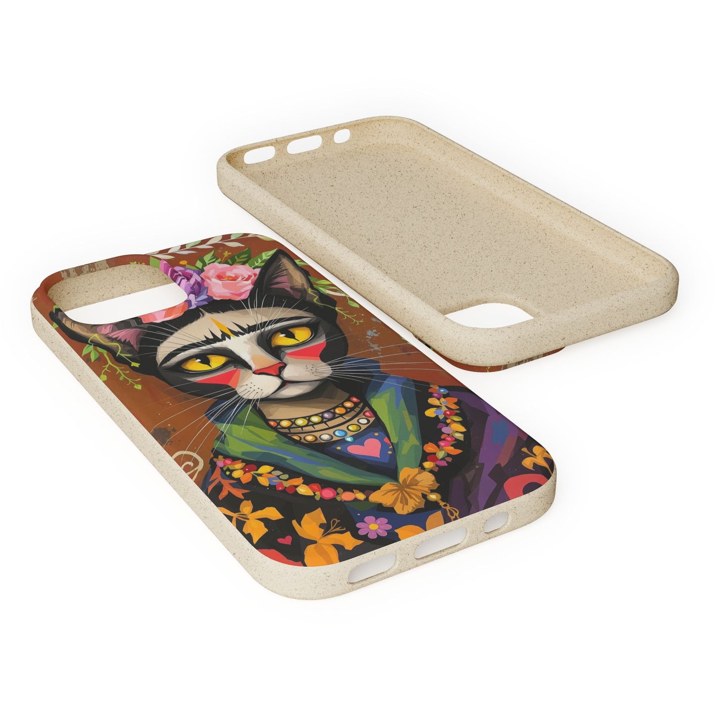 Phone Case - Frida Kahlo Cat, Eco Biodegradable