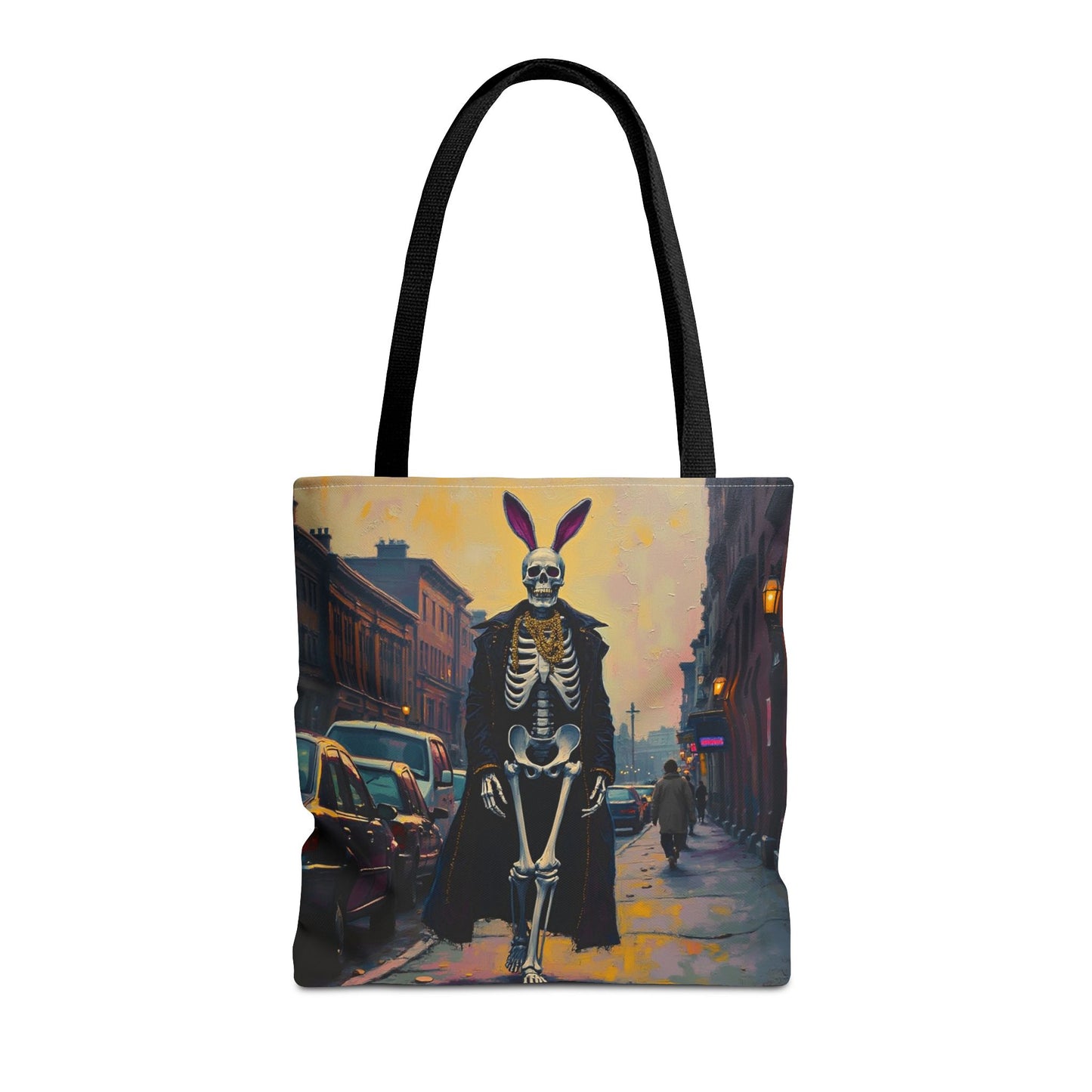 Tote Bag Andy Warhol Style Skeleton Halloween Bunny