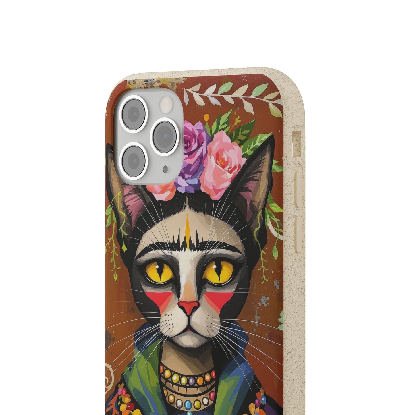 Phone Case - Frida Kahlo Cat, Eco Biodegradable