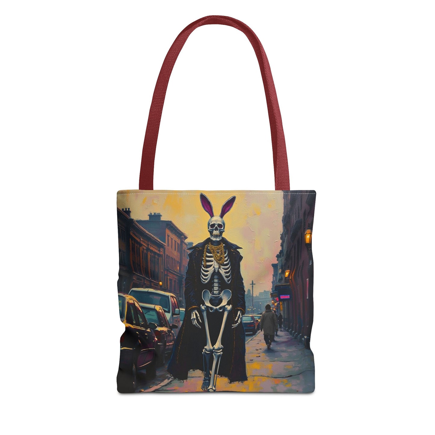 Tote Bag Andy Warhol Style Skeleton Halloween Bunny