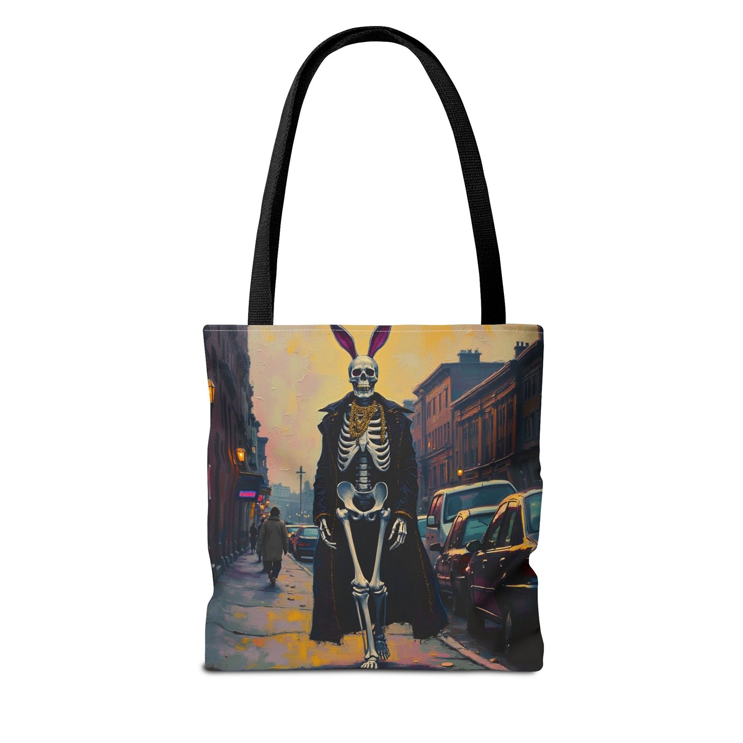 Tote Bag Andy Warhol Style Skeleton Halloween Bunny