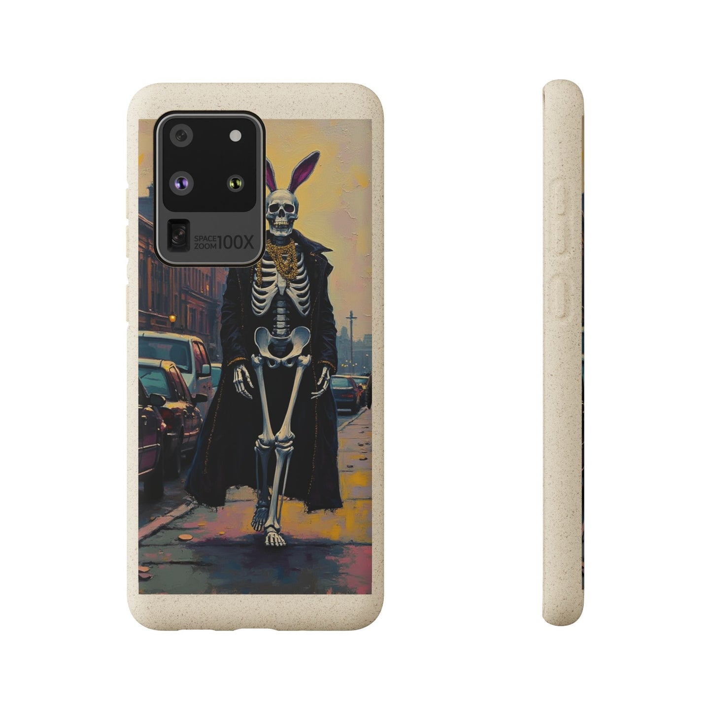 Skeleton Bunny Phone Case - Biodegradable Eco-Friendly Halloween Cover