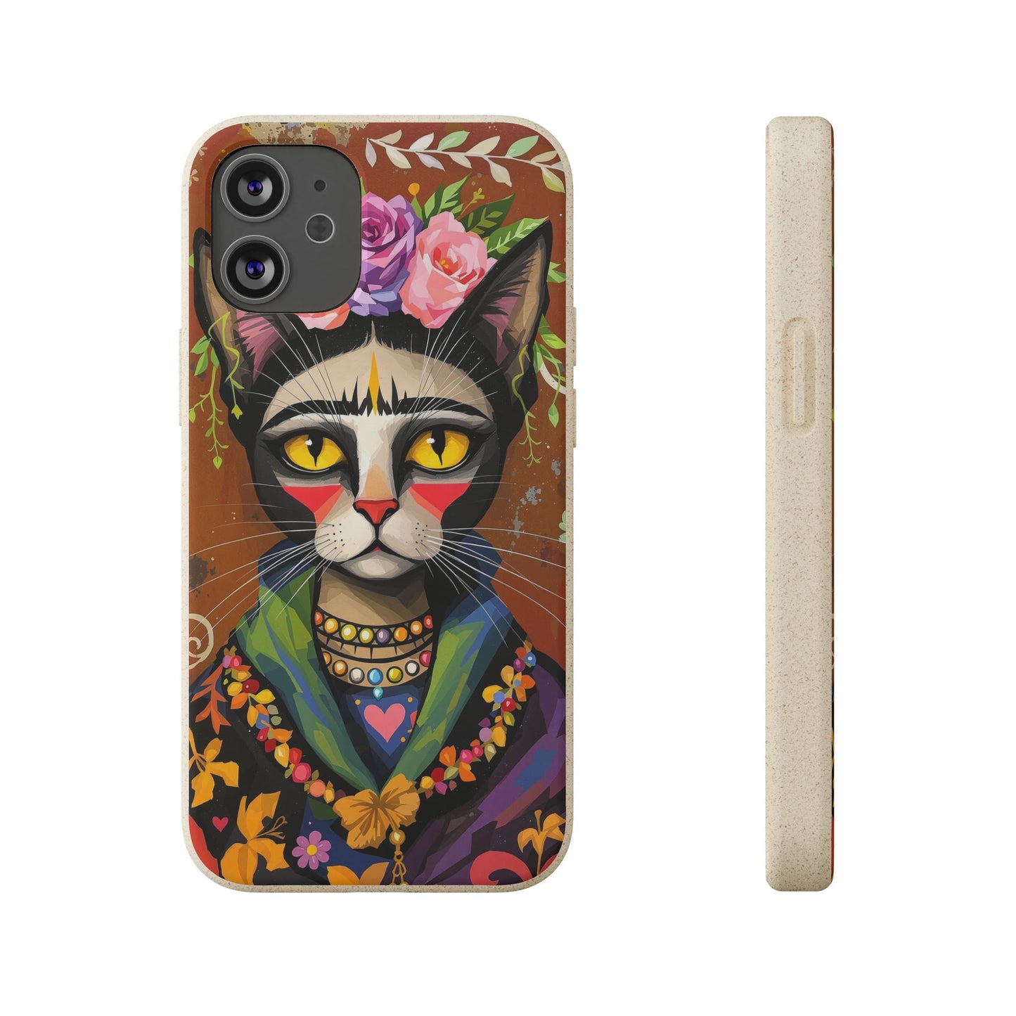 Phone Case - Frida Kahlo Cat, Eco Biodegradable