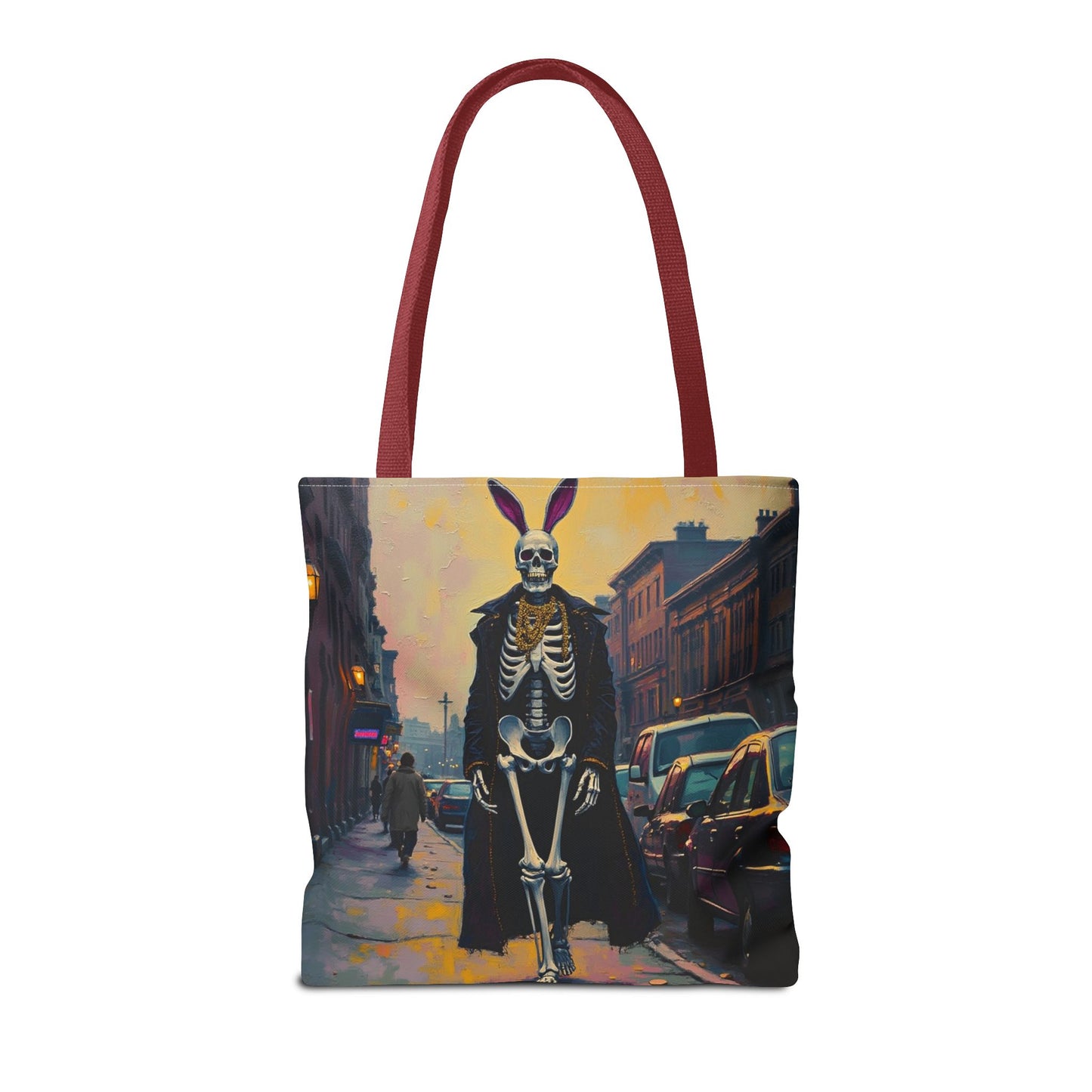 Tote Bag Andy Warhol Style Skeleton Halloween Bunny