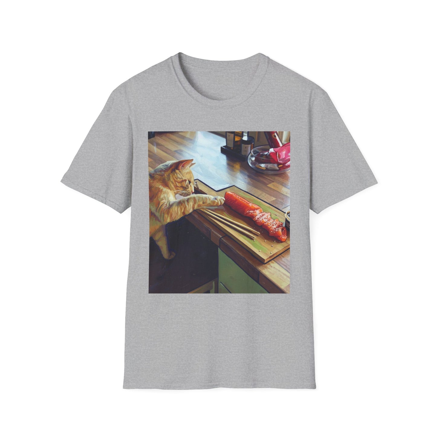 Cat Eating Sushi T-Shirt