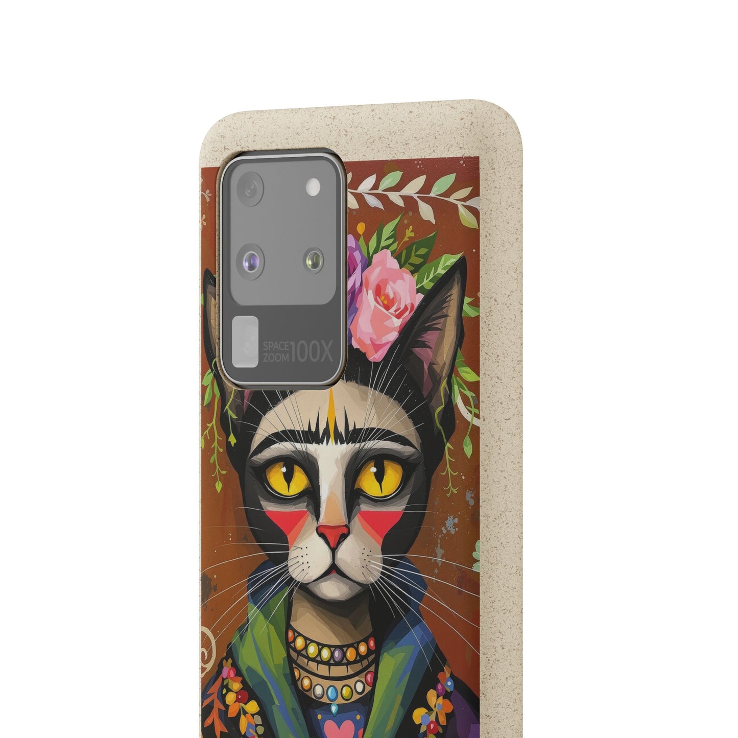 Phone Case - Frida Kahlo Cat, Eco Biodegradable