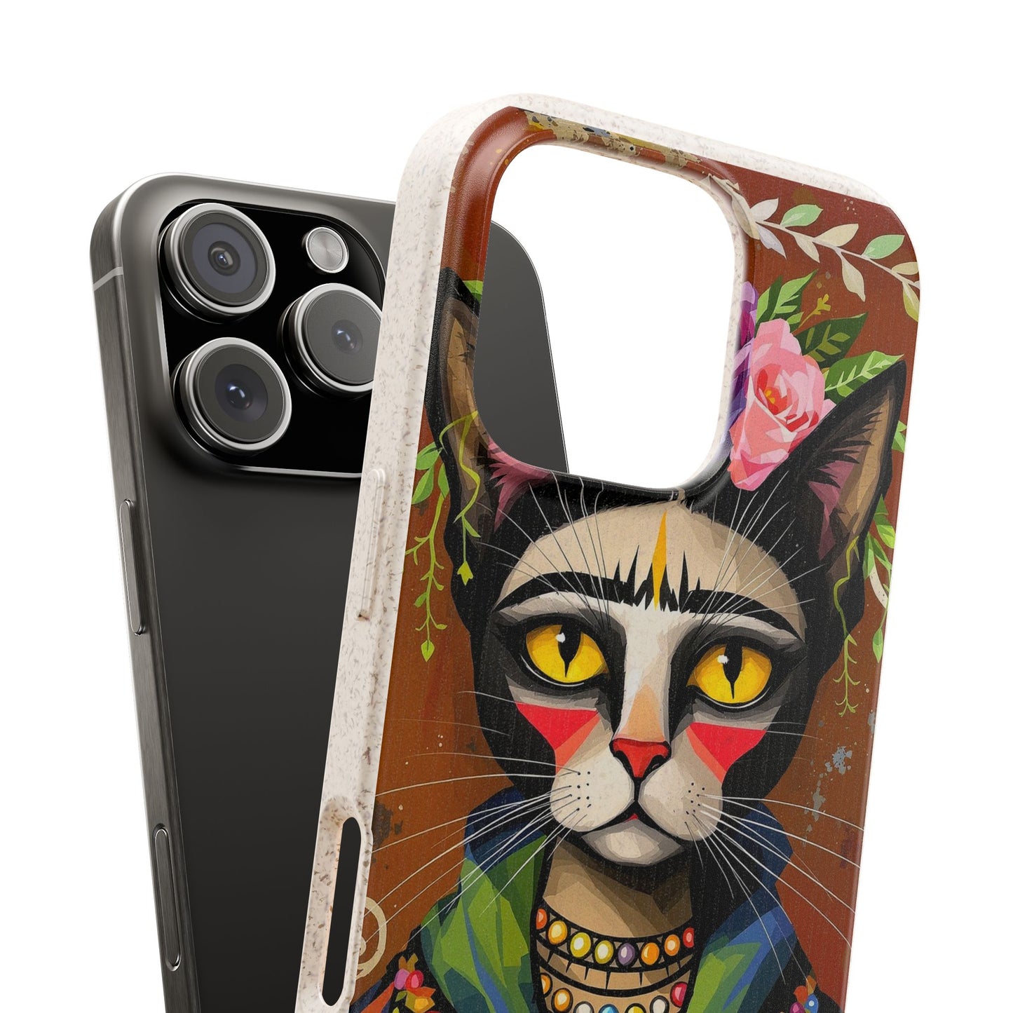Phone Case - Frida Kahlo Cat, Eco Biodegradable