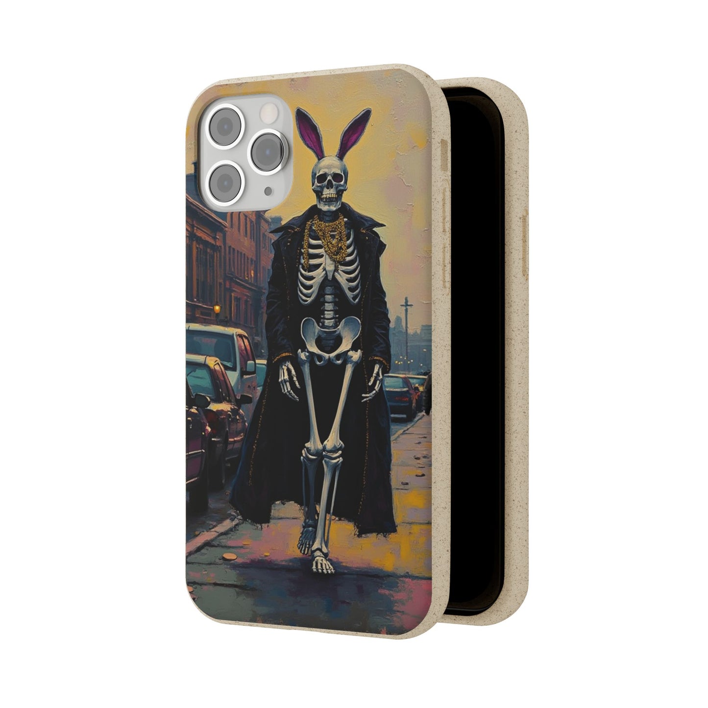 Skeleton Bunny Phone Case - Biodegradable Eco-Friendly Halloween Cover