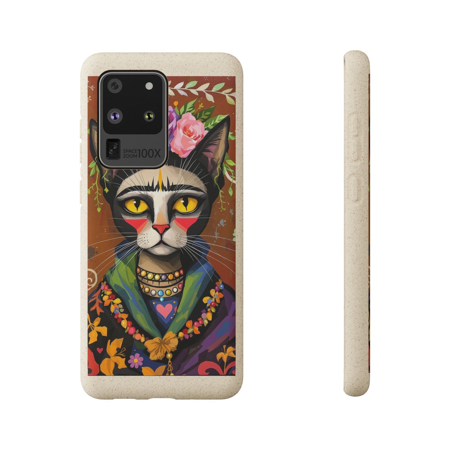 Phone Case - Frida Kahlo Cat, Eco Biodegradable