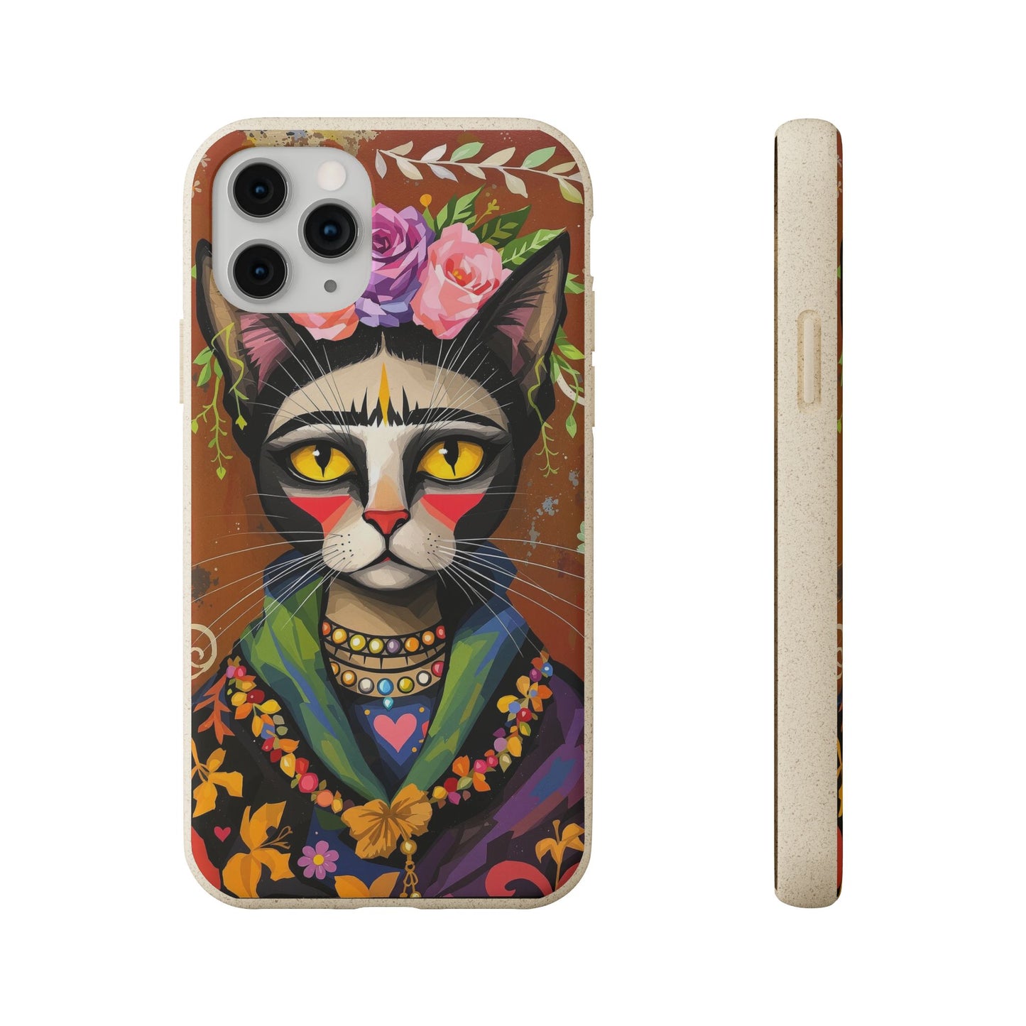 Phone Case - Frida Kahlo Cat, Eco Biodegradable