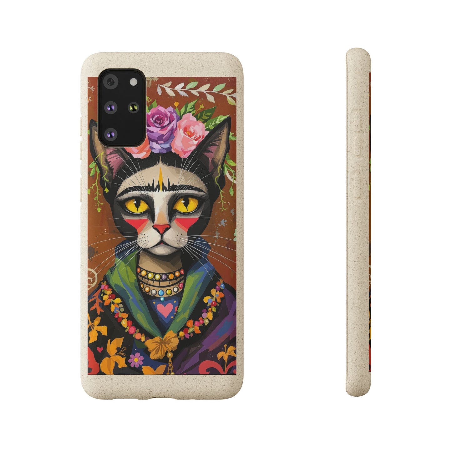 Phone Case - Frida Kahlo Cat, Eco Biodegradable