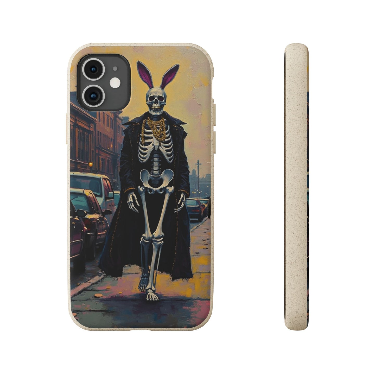 Skeleton Bunny Phone Case - Biodegradable Eco-Friendly Halloween Cover