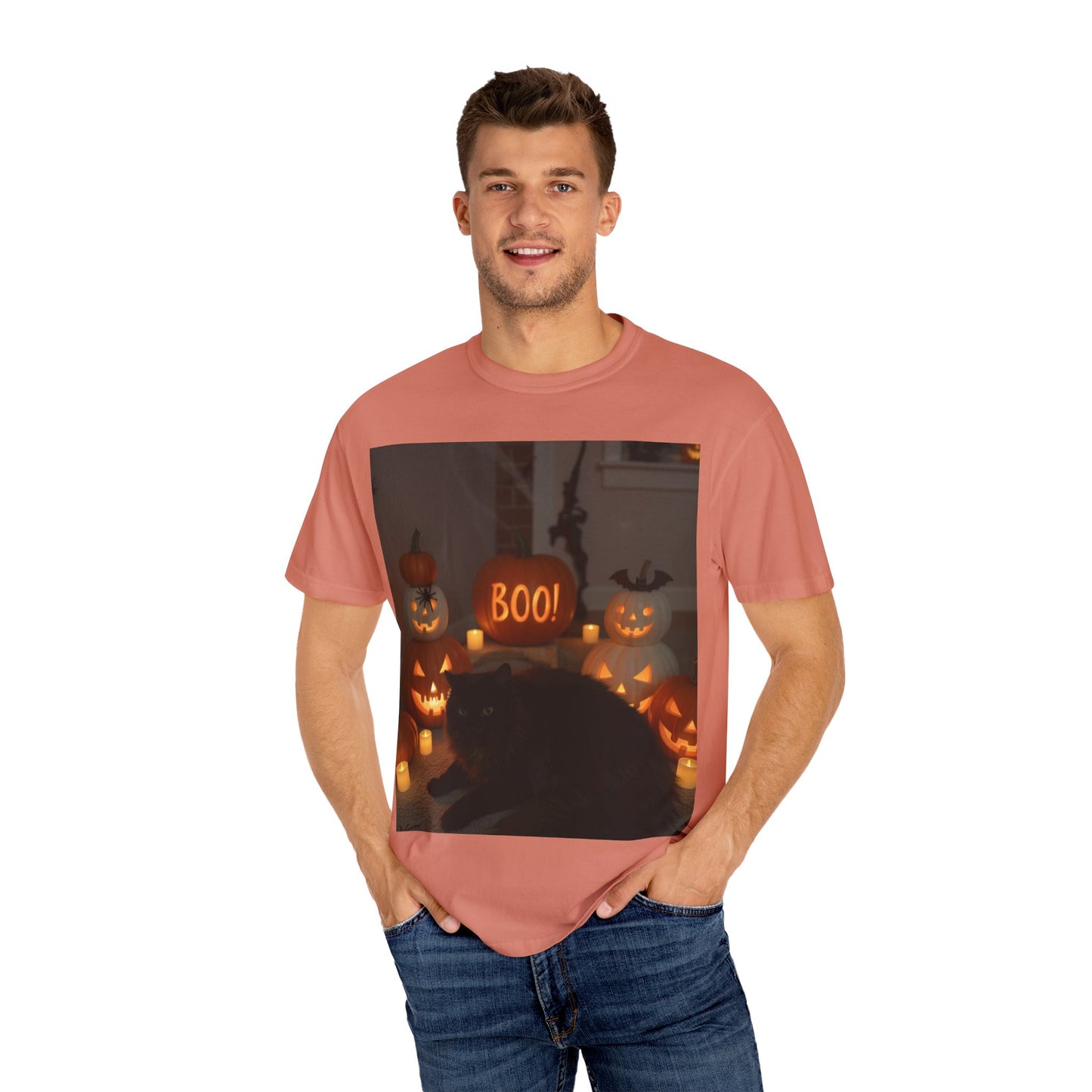 Spooky Cat T-Shirt, Halloween Shirt, Unisex Tee, Boo Graphic Tee, Fall Fashion, Pet Lover Gift