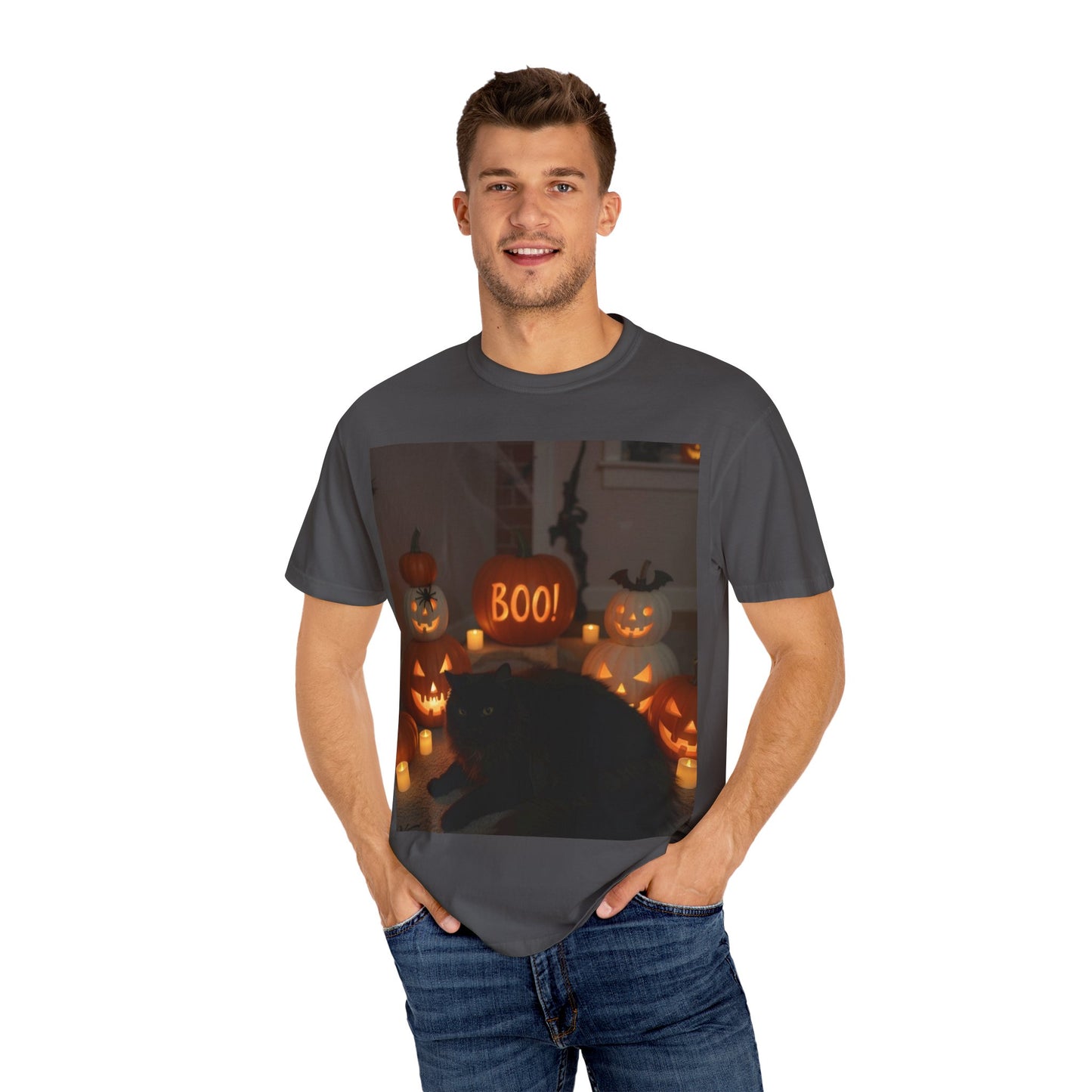 Spooky Cat T-Shirt, Halloween Shirt, Unisex Tee, Boo Graphic Tee, Fall Fashion, Pet Lover Gift