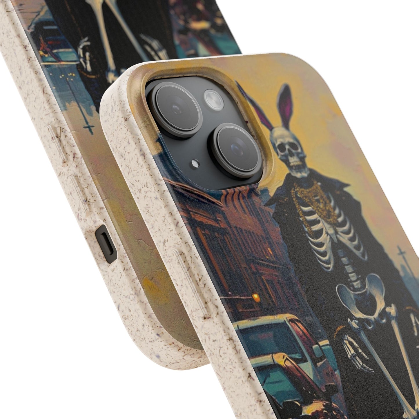 Skeleton Bunny Phone Case - Biodegradable Eco-Friendly Halloween Cover